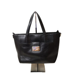 Cole Haan Black Leather Double Handle Shoulder Bag (79)